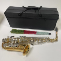 Woodwind Instrument Eb Alto Saxophone With Carrying Case & Full Accessories, Beginner Level E-flat Alto Sax Musical Accessory