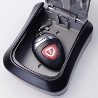 Mini Caja de Seguridad con Cerradura de Contraseña, Caja de Seguridad para Llaves Montada en Pared Exterior con Ojo de Gato, Antirrobo, para Hogar, Oficina, Interior