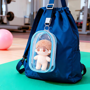 공장 도매 휴대용 여행 투명 봉제 인형 디스플레이 가방 그림 애니메이션 장난감 방진 운반 보호 케이스 PVC 보관 가방 - Product Image 6