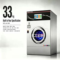 Laveuse-sécheuse compacte 33 kg à séchage rapide certifiée CE pour hôtels, paiement sans espèces, tout-en-un