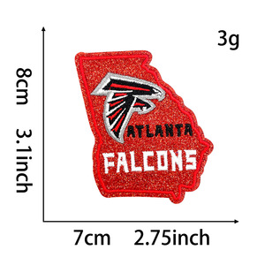 Écusson de football personnalisé brodé à paillettes, thermocollant, inspiré de la <span class=keywords><strong>NFL</strong></span>, pour sweats à capuche, vestes, sacs et casquettes - Product Image 4