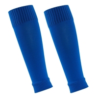 Vente en gros de protège-jambes de football élastique pour hommes, manchon de compression pour mollet, manchons de football pour adultes, protection de chaussette sans pied
