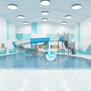 <span class=keywords><strong>Toboggan</strong></span> aquatique en fibre de verre en <span class=keywords><strong>spirale</strong></span>, hauteur 2,4 m, pour aire aquatique, <span class=keywords><strong>piscine</strong></span>, utilisation en extérieur et en intérieur, maison, école, certifié EN1176 CE - Product Image 2