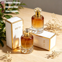 Ensemble cadeau de flacon de parfum en cristal de luxe, flacon pulvérisateur en verre transparent de 50 ml avec liquide parfumé ambré