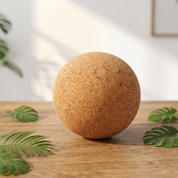 Ballon de yoga et de massage en liège naturel haute densité, personnalisable avec logo, écologique, 5/6,5/8/10 cm, pour la gym, vente en gros