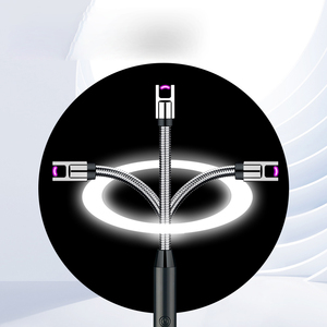 Encendedor de cocina de arco eléctrico recargable USB sin llama a prueba de viento portátil largo cuello Flexible y gancho colgante Aleación de Zinc - Product Image 1