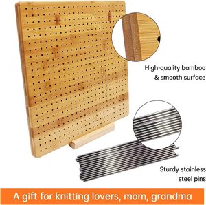Planche de blocage en bois pour carrés Granny au crochet, design simple, multi-tailles, accessoire de <span class=keywords><strong>couture</strong></span> pratique, <span class=keywords><strong>cadeau</strong></span> pour les crocheteuses - Product Image 6