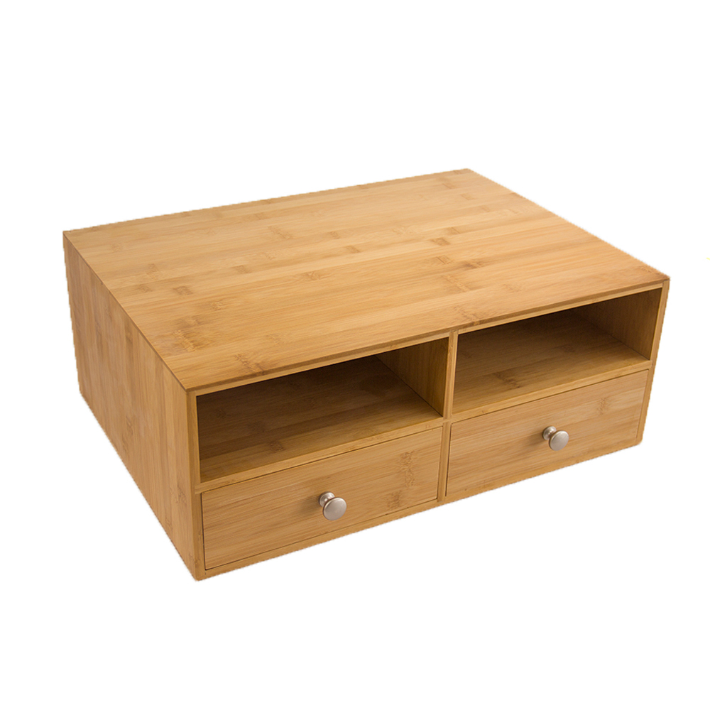 Бамбуковый Настольный органайзер с ящиками