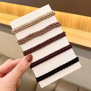 High Elasticity <b>Braided</b> Hair Tie Solid Color Fabric Manual Craft Daily Use Headdress - Product Image 3