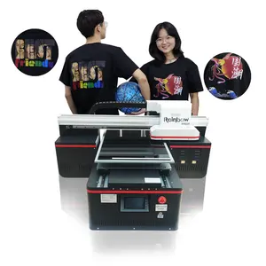 Wholesale DTG flatbed digital fabric logo printer for direct object a2 cotton t shirt carpet digital printing machine