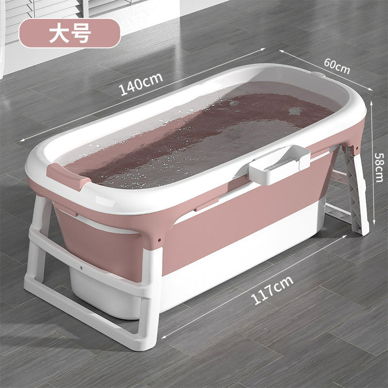 ถังอาบน้ำสีชมพูขนาด1.48ม. ไม่มีฝาปิด