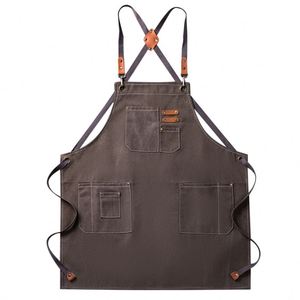 Tabliers pour adultes robustes, réutilisables, durables, écologiques, sans manches, avec plusieurs poches, taille ajustable, logo personnalisé - Product Image 1