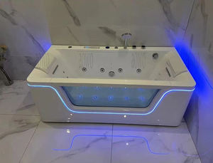 Jacuzzis intérieurs pour 1 personne avec éclairage d'ambiance, baignoire spa, Wasmo Yakuzzis, matériaux d'étanchéité, bain à remous, jets en acier inoxydable - Product Image 5