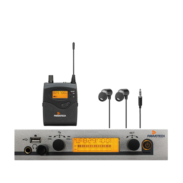 For Panvotech Professional Stage Performance Earphones UHF Wireless In-Ear Monitor System Metal for Vocal & Instrument Use