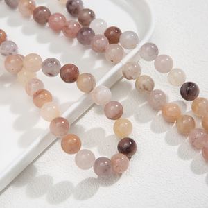 Cuentas Sueltas Redondas de Jade Violeta Natural, Aventurina <span class=keywords><strong>Rosa</strong></span> y <span class=keywords><strong>Jaspe</strong></span>, Piedras Preciosas de Cristal para Hacer Joyería, Collares, Pulseras y Pendientes - Product Image 3