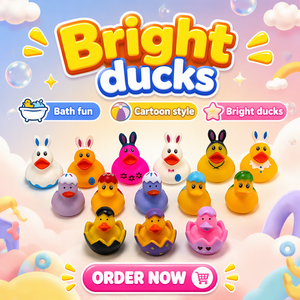 Pato de Goma de 2 Pulgadas, Juguete Sensorial Antiestrés, Flotante en Agua, con Logotipo Personalizado, para Niños de 0 a 3 Años, Recuerdo de Fiesta, Venta al Por Mayor - Product Image 5