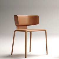 Chaise de salle à manger moderne minimaliste italienne en métal avec accoudoirs en cuir, chaise selle haut de gamme avec dossier de style nordique pour la maison
