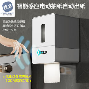 Dispensador de Papel Inteligente con Sensor Automático, Caja de Pañuelos Montada en la Pared, Batería Recargable Integrada ZJH001 - Product Image 2