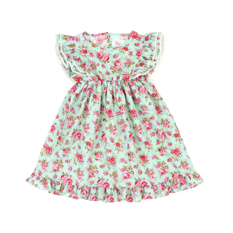 Vert menthe floral