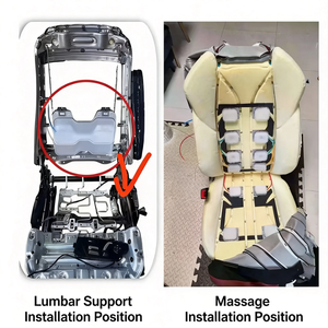 Masajeador de Asiento de Coche Inteligente con 12 Puntos de Presión, Bolsa de Aire Integrada, Soporte Lumbar Neumático de 4 Vías para Toyota Land Cruiser Universal - Product Image 4