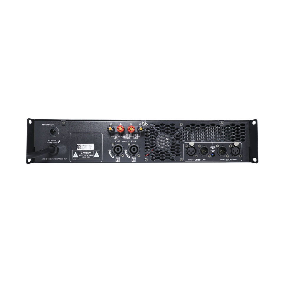 Church Amplifier Rack 2U Rack Mount High Power 2 Channel 1500W Power Amplifier for Stage ...