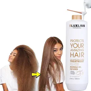 Luxlissホット販売ProfessionalSmoothingストレートニングナノプラスチアケラチンヘアトリートメントサロン用カーリーヘアストレートニング