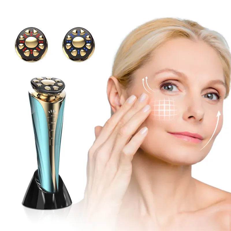 Dispositivo di bellezza viso anti-invecchiamento anti-acne a forma di v per lifting viso per la pelle a led portatile per la rimozione delle rughe per occhi