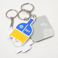 Sleutelhangers Groothandel Op Maat 3D Kawaii Logo Zachte PVC Rubber Sleutelhangers voor Promotionele Cadeaus