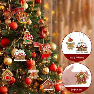 16pcs Handmade Wooden Cute <b>Gingerbread</b> <b>Men</b> Winter Home Party <b>Decorations</b> Christmas Tree Hanging Ornaments - Product Image 3