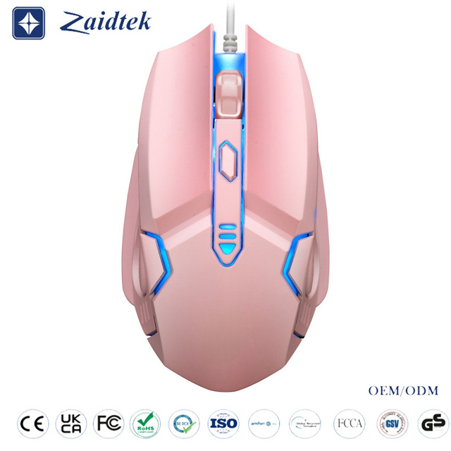 Factory Professional 4D Gaming Macro Definition USB Wired Luminous Optical Laptop Office Business Ergonomic Mouse