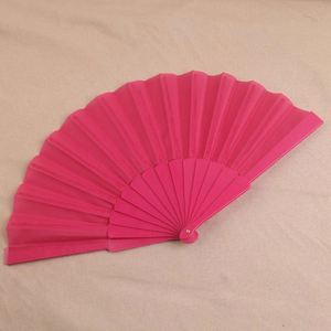 Abanico Plegable Clásico de Plástico Plano de Color Sólido para Damas, Abanico Plegable para Baile de Verano - Product Image 6