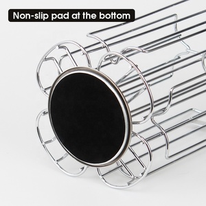 Organizzatore Moderno Girevole in Metallo Cromato per Capsule di Caffè, Portacapsule Multifunzione Rettangolare in Ferro per Tassimo - Product Image 4