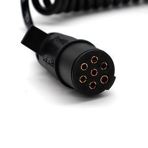 Conector de remolque Cable de 7 pines Espiral con cable de resorte Cable de bobina Semirremolque de camión pesado eléctrico - Product Image 5