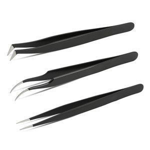 Pinzas Profesionales de Acero Inoxidable con Punta Afilada para Extensión de Pestañas, en Oferta, Precio Económico, Herramienta de Belleza para Uso en Salón - Product Image 3