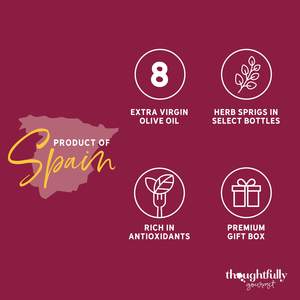 Ensemble Cadeau Huile <span class=keywords><strong>d</strong></span>'Olive Extra-Vierge Pensivement Gourmet Premium 6 Saveurs Piment Infusé Ail Épicé Herbes De Provence Espagne - Product Image 5