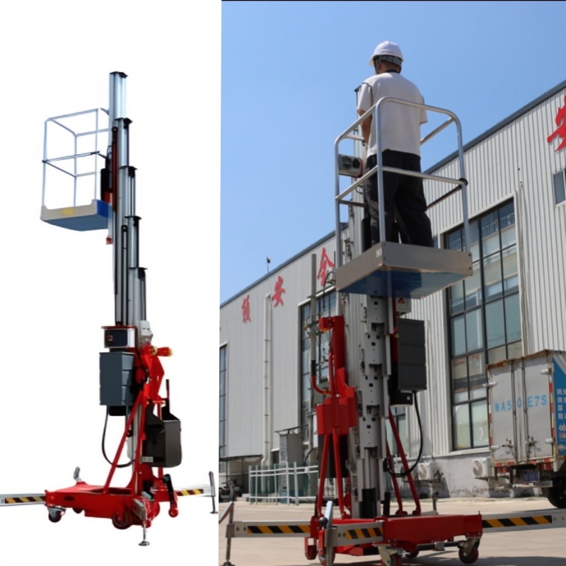 Vertically Telescopic Hydraulic Driving Single Mast