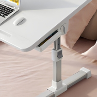 Plateau pliable pour ordinateur portable pour lit, support d'ordinateur réglable en hauteur, table portable avec tiroir pour le travail, les jeux, les études, le bureau
