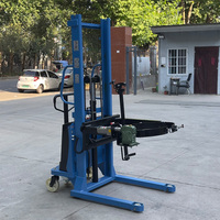 Lève-fût rotatif de précision avec fonction tare, capacité 350 kg, basculeur de fût hydraulique manuel avec balance