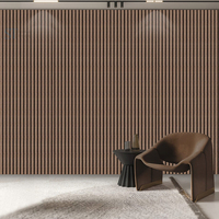 Plafonds muraux acoustiques à lattes intérieures élégantes Panneaux de séparation décoratifs Lattes en bois naturel Lattes élégantes en bois dur
