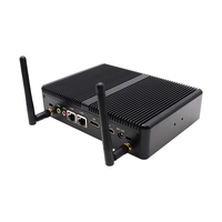 PC Mini Embedded Tanpa Kipas dengan Kebisingan Rendah N3700 DDR3L Penyimpanan MSATA SATA Dual HD Dual Gigabit LAN untuk Bisnis dan Kantor