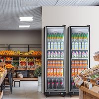 Combo refroidisseur de réfrigérateur professionnel Man Cave-Marchandiseur de porte en verre avec éclairage LED réglable et contrôle de la température