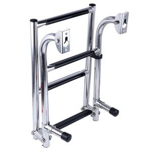 Échelle de bateau en acier inoxydable, pliable à 4 marches, pour bateau, yacht, usage maritime - Product Image 1