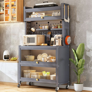<span class=keywords><strong>Armoire</strong></span> de rangement multifonctionnelle <span class=keywords><strong>jumbo</strong></span> à 5 niveaux de 80 cm de long, supporte 200 kg, étagère de rangement en métal pour la cuisine - Product Image 5