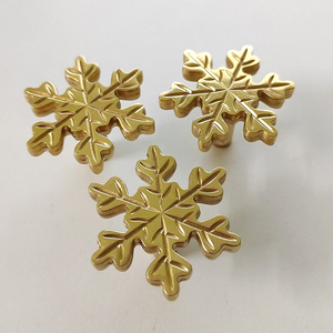 Manufacturer Brass Snowflake <strong>Knobs</strong> Furniture Hardware Drawer Cabinet <strong>Door</strong> Wardrobe Pulls Jewelry Box Handle - Product Image 4