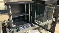 Armoire réseau murale à double niveau 4U, rack de serveur de centre de données 19 pouces, acier laminé à froid