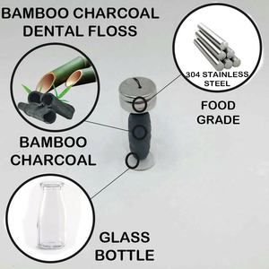 <span class=keywords><strong>Fil</strong></span> <span class=keywords><strong>dentaire</strong></span> écologique au charbon de bambou avec saveur menthe pour le nettoyage des <span class=keywords><strong>dents</strong></span> en famille - Product Image 3