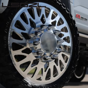 Jantes forgées personnalisées LSGZL pour double essieu 22x10J 24x14J 26x14J, jantes Chevy double essieu 8 trous, roues de camion 8x210 8x65 10x225 - Product Image 1