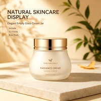 Pot en verre crème 100g Soft Pearl pour emballage cosmétique, crème visage et soins de la peau, avec pulvérisation, couleurs personnalisées, logo, conception OEM ODM