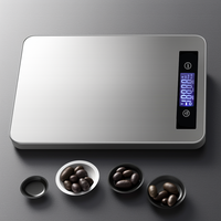 Báscula digital electrónica de acero inoxidable, balanza multifunción para comida, medidas en gramos y onzas