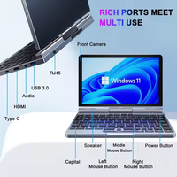 Laptop 8 Pollici con Schermo Touch Girevole a 360 Gradi, DDR4, Intel N100, Nuova Tastiera Inglese con Spina USA, Windows 11, 90Hz